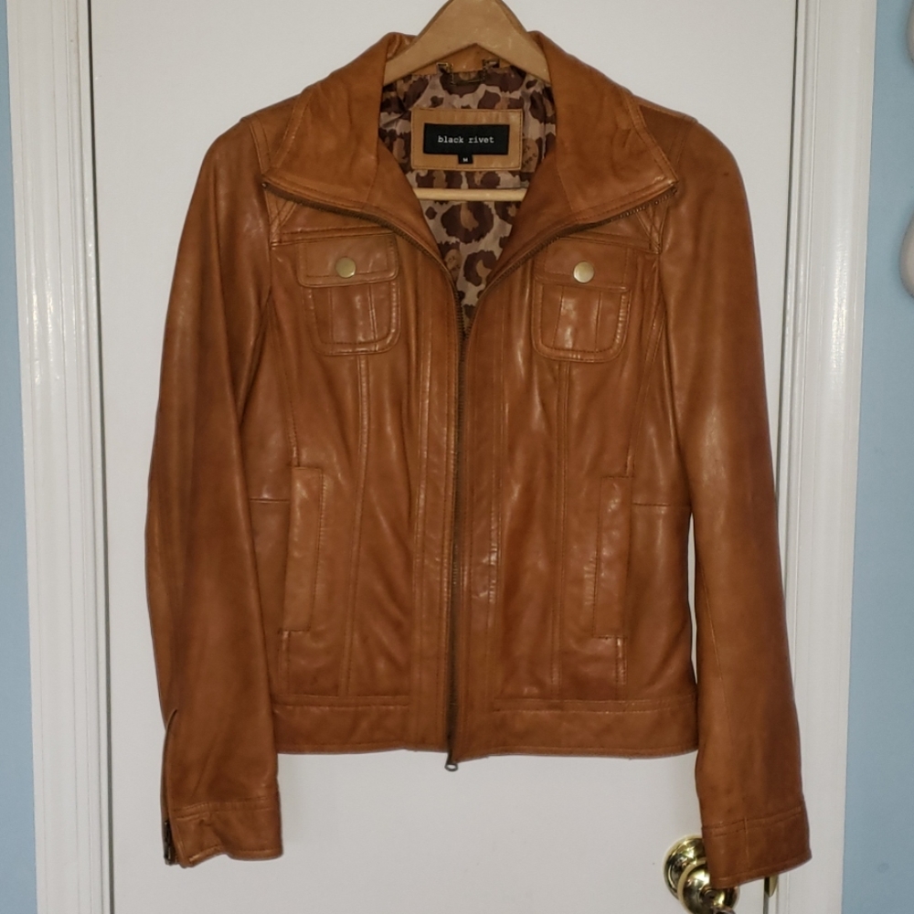 Black Rivet Leather Jacket